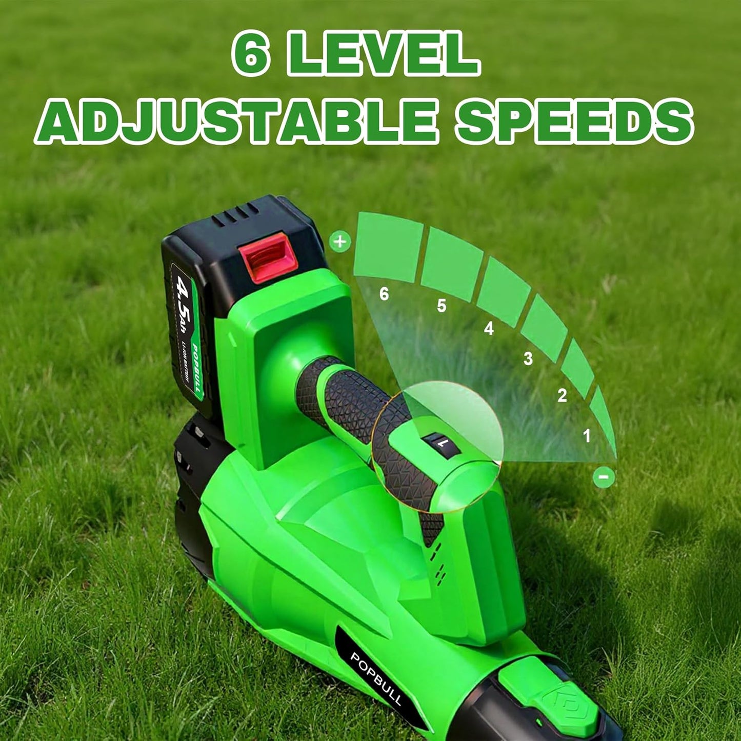 Leaf Blower, 21V Cordless Electric Blower with 2 4.5Ah Batteries and 1 Hour Fast Charger, Lightweight Leaf Blower for Patio Cleaning, Lawn Care, Blowing Fallen Leaves and Dust, etc.r